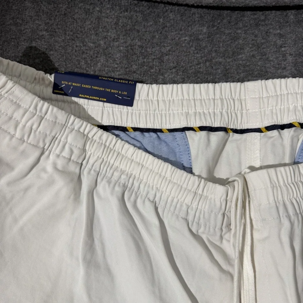 Polo Ralph Lauren Men's Prepster Shorts White Stretch Classic Fit, Chino 3XB NWT